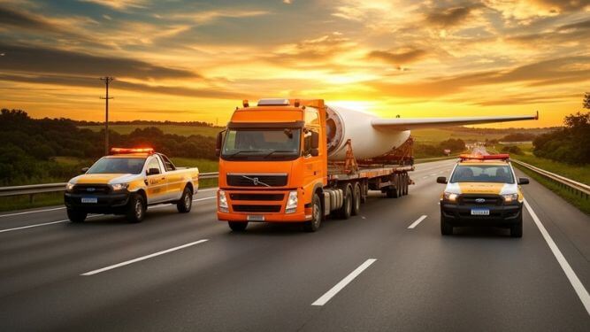 transporte rodoviario de carga excedente em santos